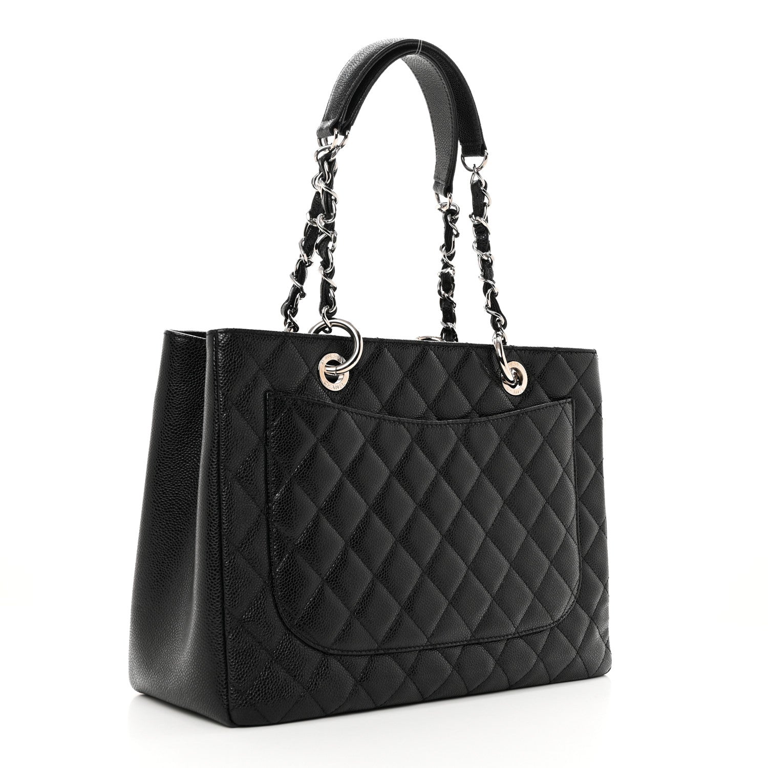 Chanel Caviar Quilted Grand Shopping Tote GST Black 3 of 11