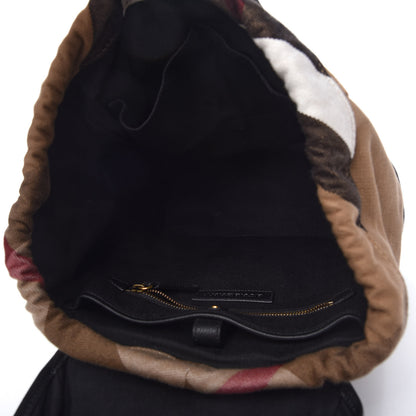 Burberry Canvas Mega Check Drifton Backpack Black 5 of 9