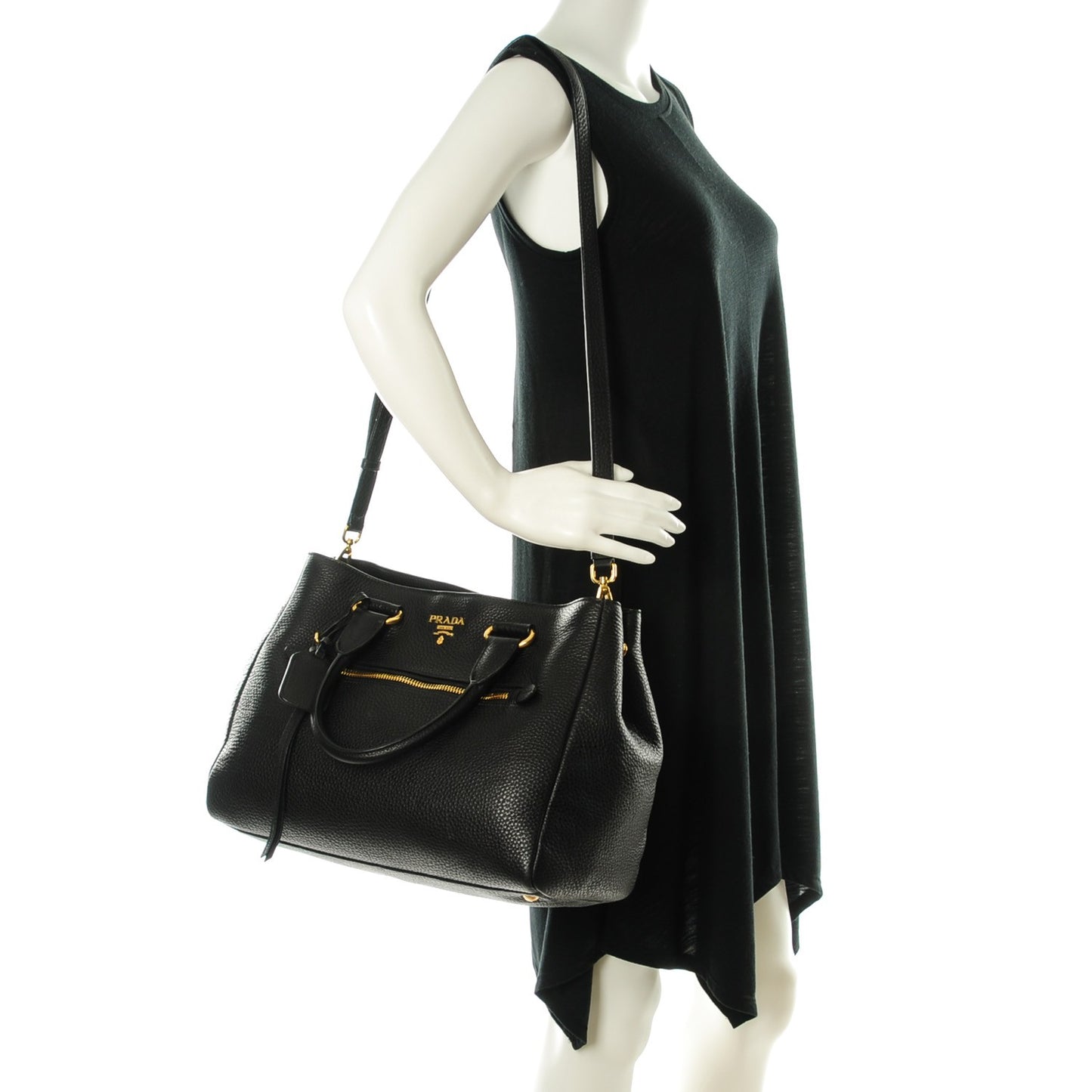 Vitello Daino Tote Nero Black