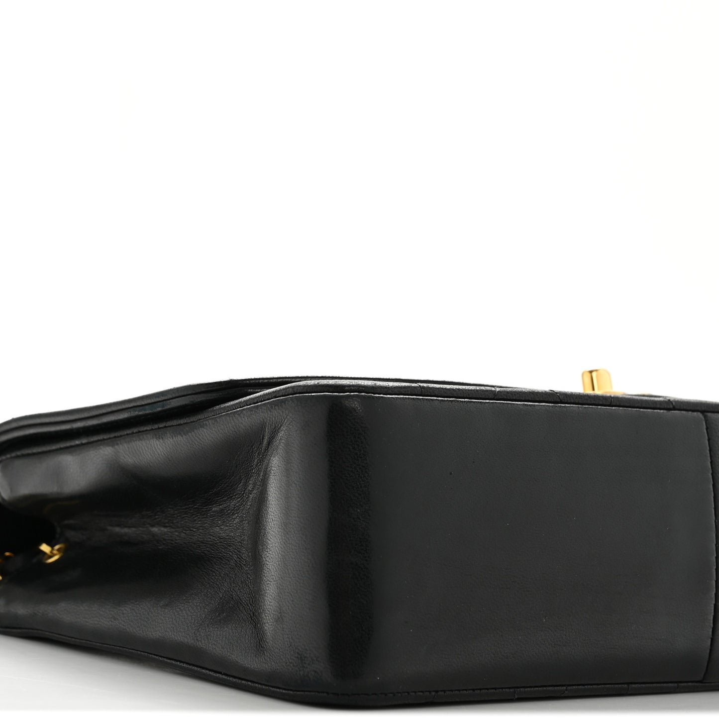 Lambskin Quilted Medium Single Flap Black