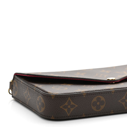 Louis Vuitton Monogram Pochette Felicie Chain Wallet Fuchsia 16 of 19