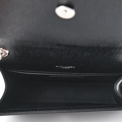 Saint Laurent Grain De Poudre Small Classic Monogram Kate Tassel Satchel Black 7 of 8