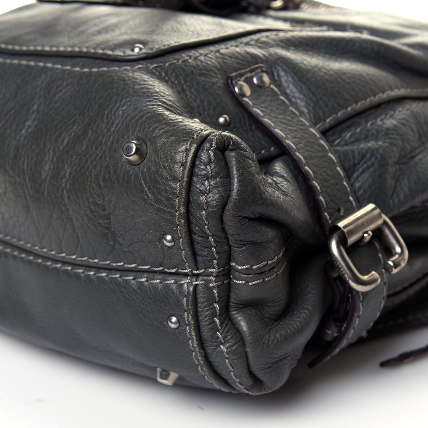Calfskin Paddington Hobo Grey