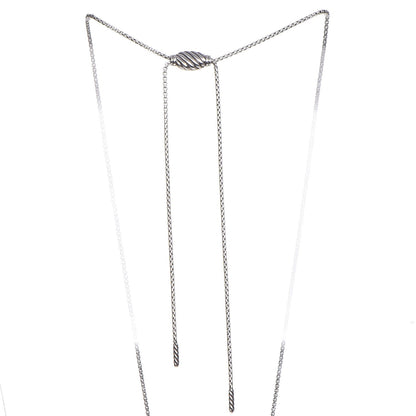 David Yurman Sterling Silver Diamond Large Willow Pendant Necklace 5 of 7