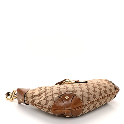 Gucci Monogram Piston Lock Jackie O Hobo Dark Brown 4 of 12