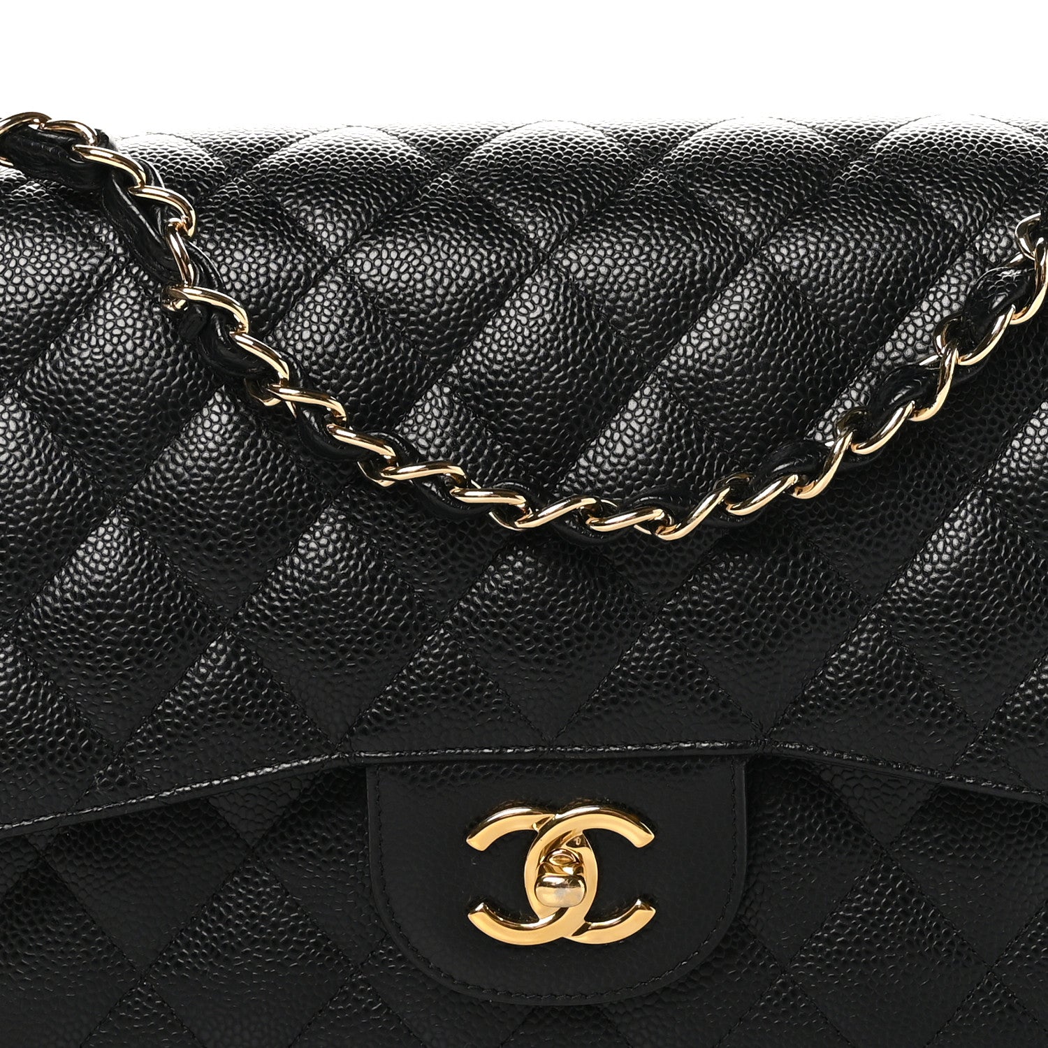 Chanel Caviar Quilted Jumbo Double Flap Black 9 of 12