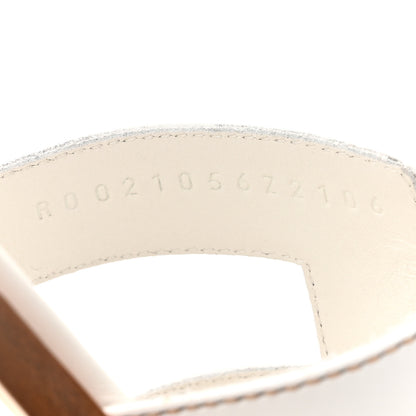 Hermes Box Calfskin Oran Sandals 35 White 8 of 9