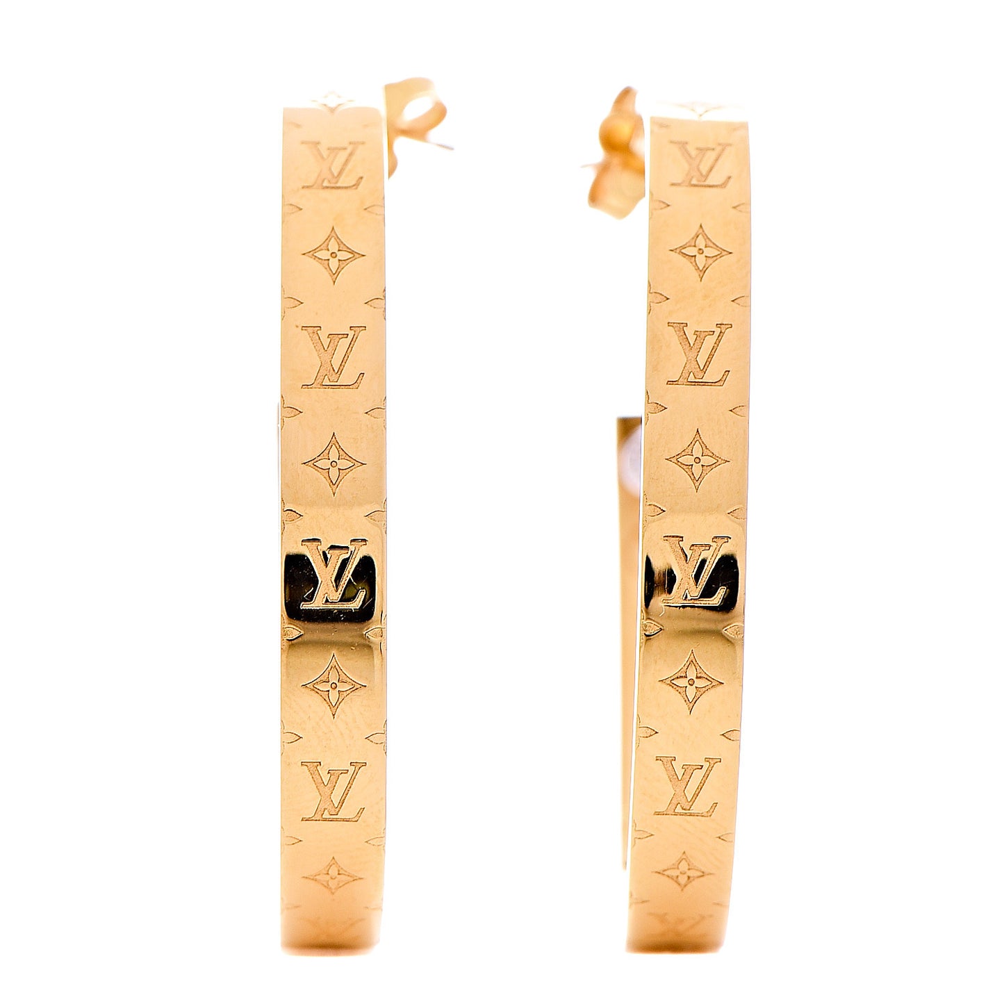 Nanogram Hoop Earrings Gold