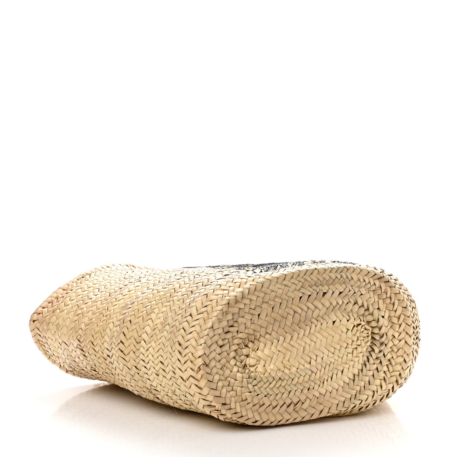 Celine X DAVID KRAMER Raffia Calfskin Panier Bag White 4 of 8