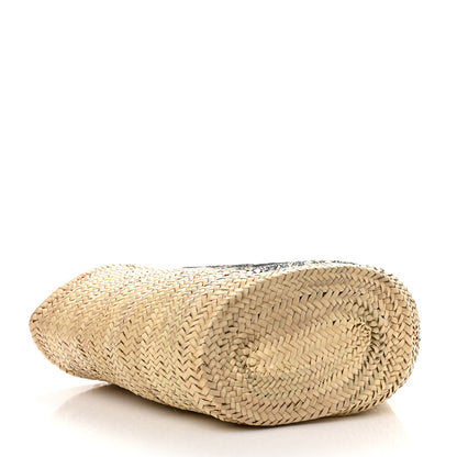Celine X DAVID KRAMER Raffia Calfskin Panier Bag White 4 of 8