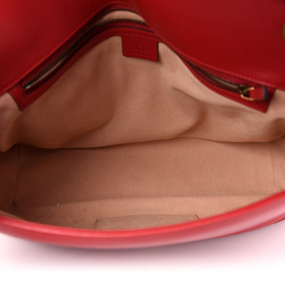 Gucci Calfskin Matelasse Large GG Marmont Shoulder Bag Hibiscus Red 6 of 15