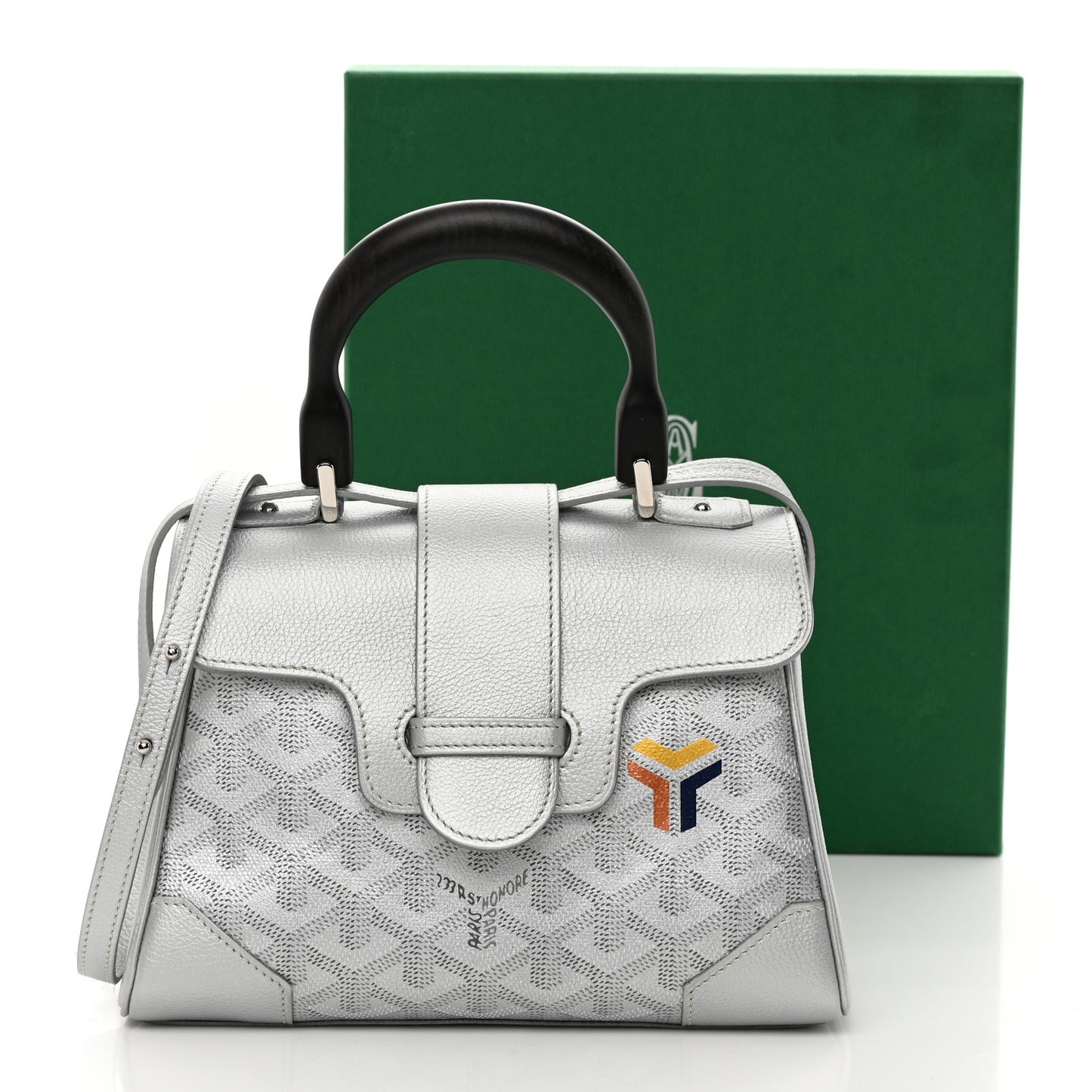 Goyardine Precious Metals Mini Saigon Silver