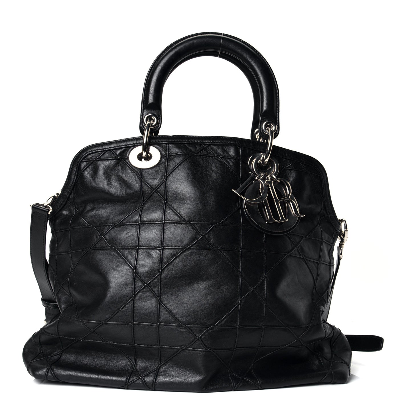 Lambskin Cannage Medium Granville Tote Black
