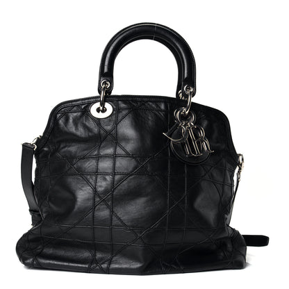 Christian Dior Lambskin Cannage Medium Granville Tote Black 1 of 4