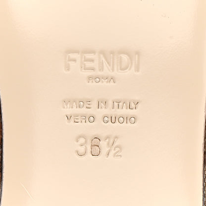 Fendi Tessuto Velluto FF Tapestry Colibri Lite Slingback Ballerina Flats 36.5 Chocolate Gianduia Cioccolato 7 of 11