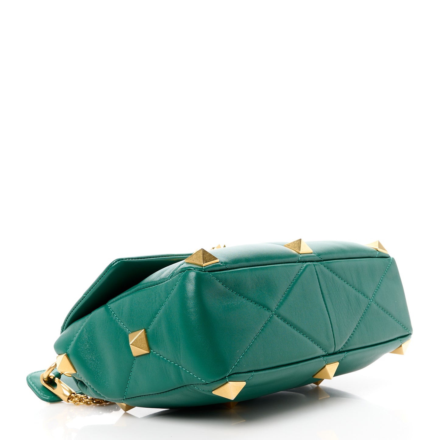 Nappa Large Roman Stud Shoulder Bag Jungle