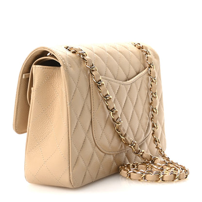 Chanel Caviar Quilted Medium Double Flap Beige 3 of 11
