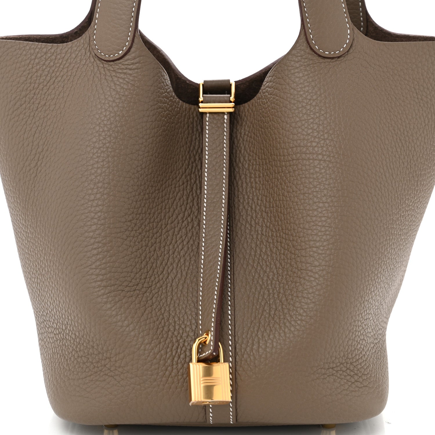 Hermes Taurillon Clemence Picotin Lock 22 MM Etoupe 8 of 11