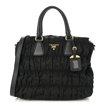 Prada Tessuto Nylon Gaufre Tote Black 1 of 12