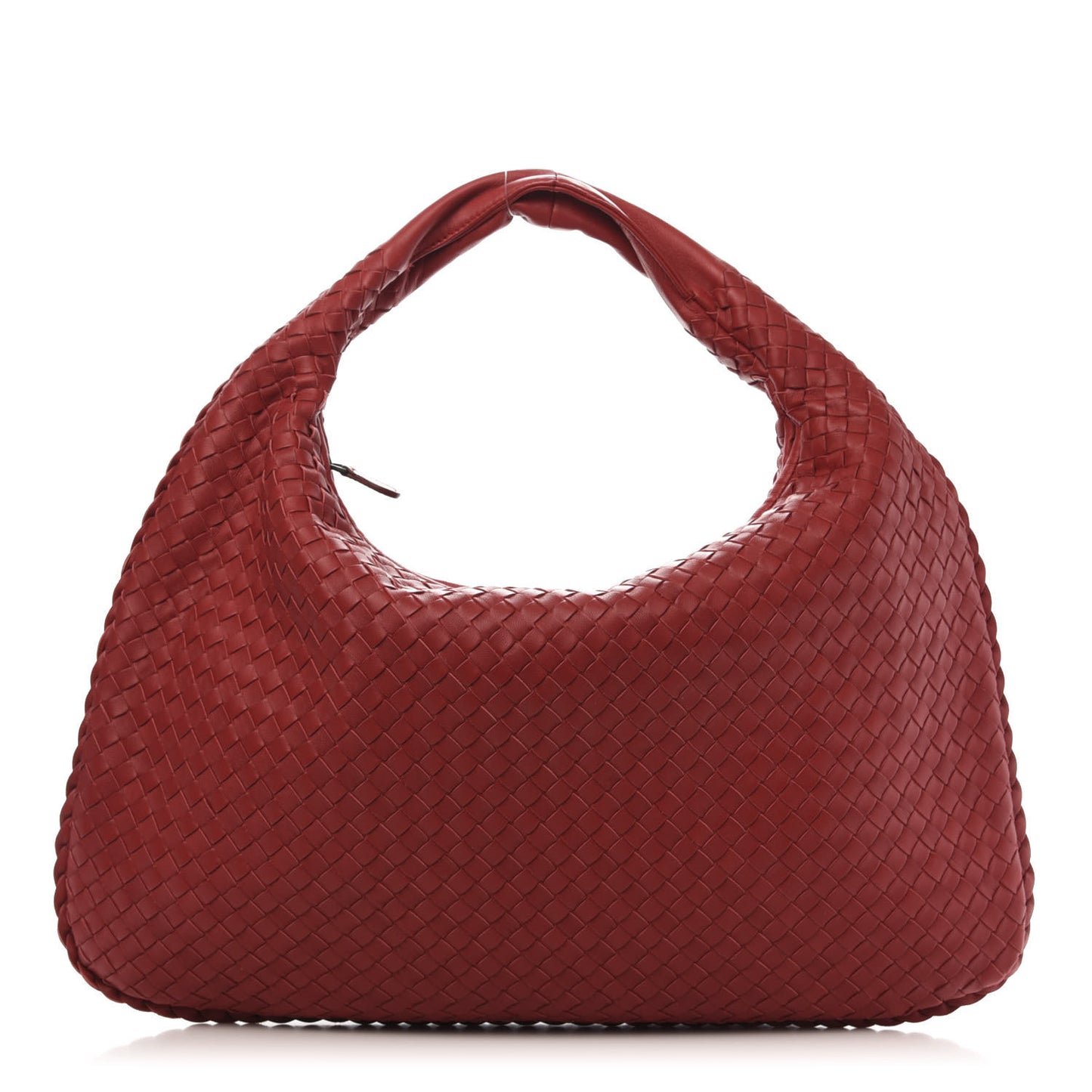 Nappa Intrecciato Large Veneta Hobo Red