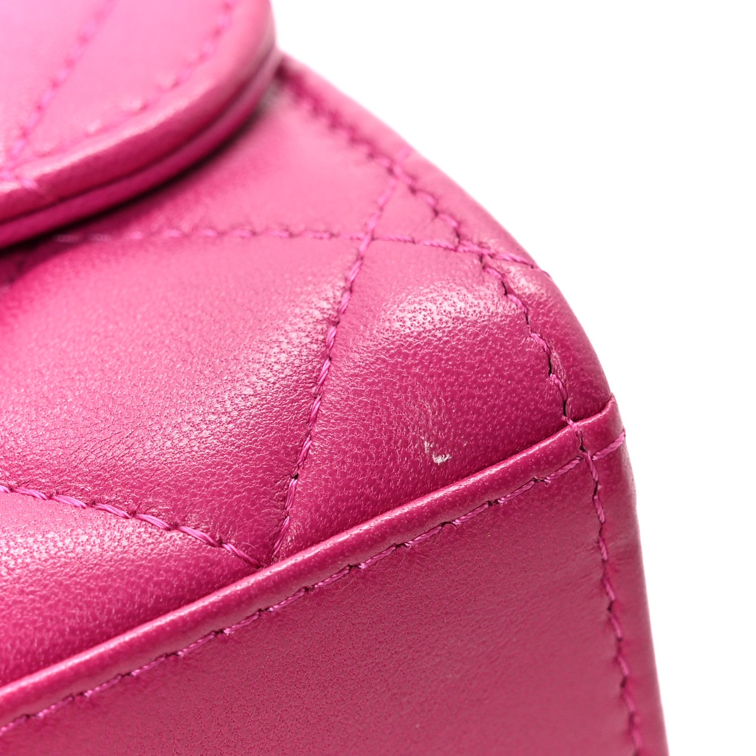 Chanel Lambskin Quilted Mini Trendy CC Clutch With Chain Fuchsia 11 of 11