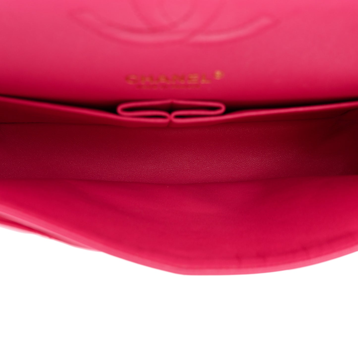 Lambskin Quilted Medium Double Flap Pink