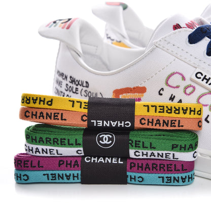 Chanel x Pharrell Williams Canvas Womens Sneakers 38 White 26 of 31