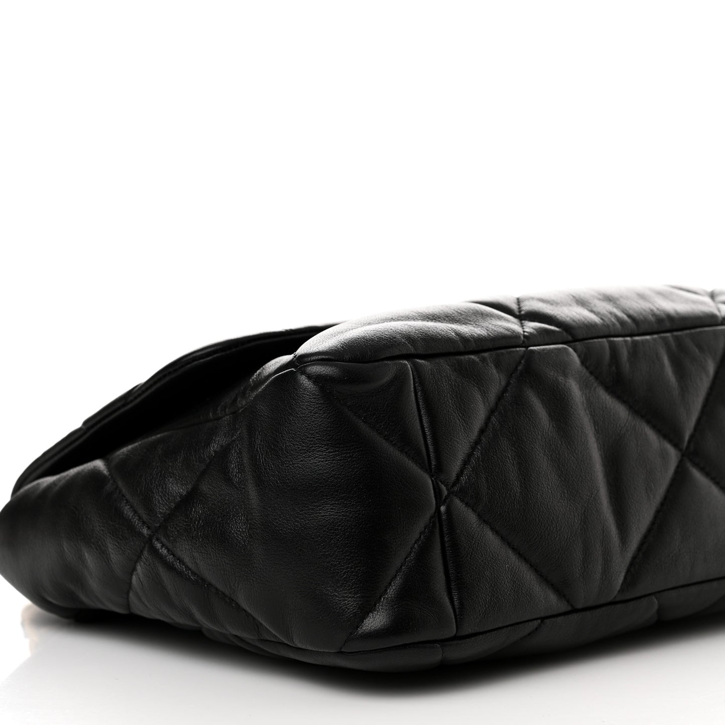 Lambskin Quilted Large Chanel 19 Flap Black