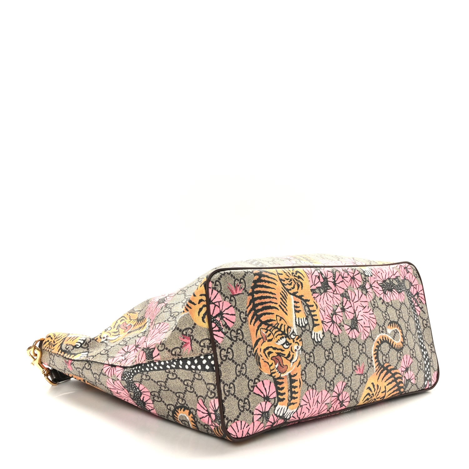 Gucci Soft GG Supreme Monogram Bengal Medium Crossbody Tote Beige Pink 4 of 9