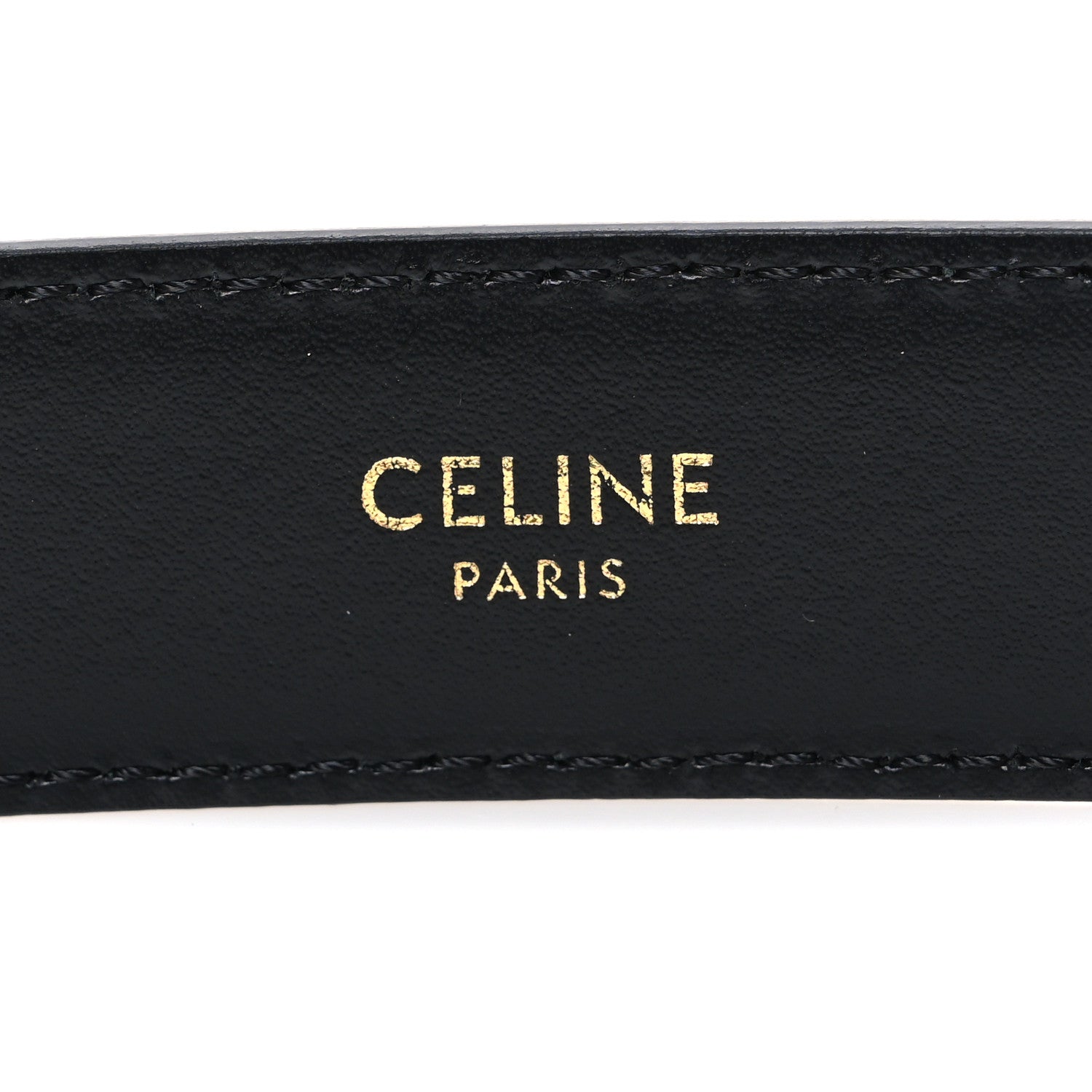 Celine Box Calfskin Medium 25mm Triomphe Belt 75 30 Black 5 of 6
