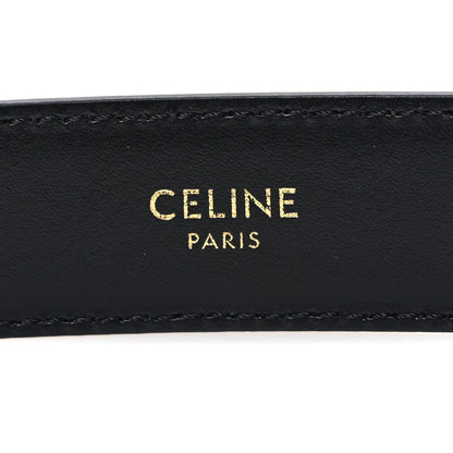 Celine Box Calfskin Medium 25mm Triomphe Belt 75 30 Black 5 of 6