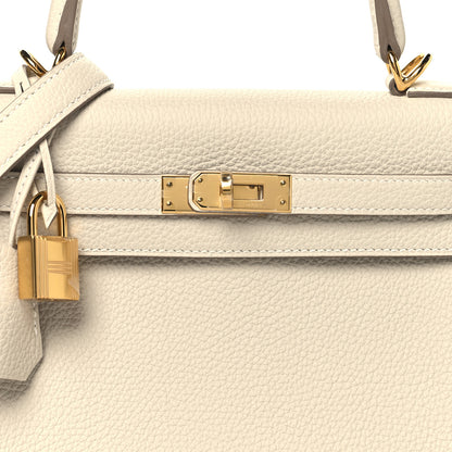 Hermes Togo Kelly Retourne 25 Craie 8 of 13