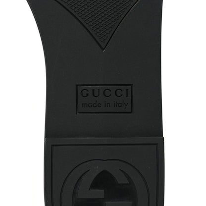 Gucci Rubber Womens Interlocking G Slide Sandals Black 6 of 8