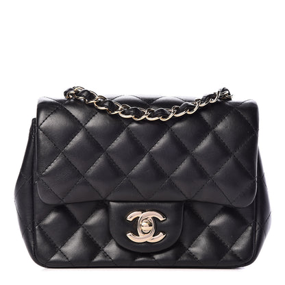 Chanel Lambskin Quilted Mini Square Flap Black 1 of 11
