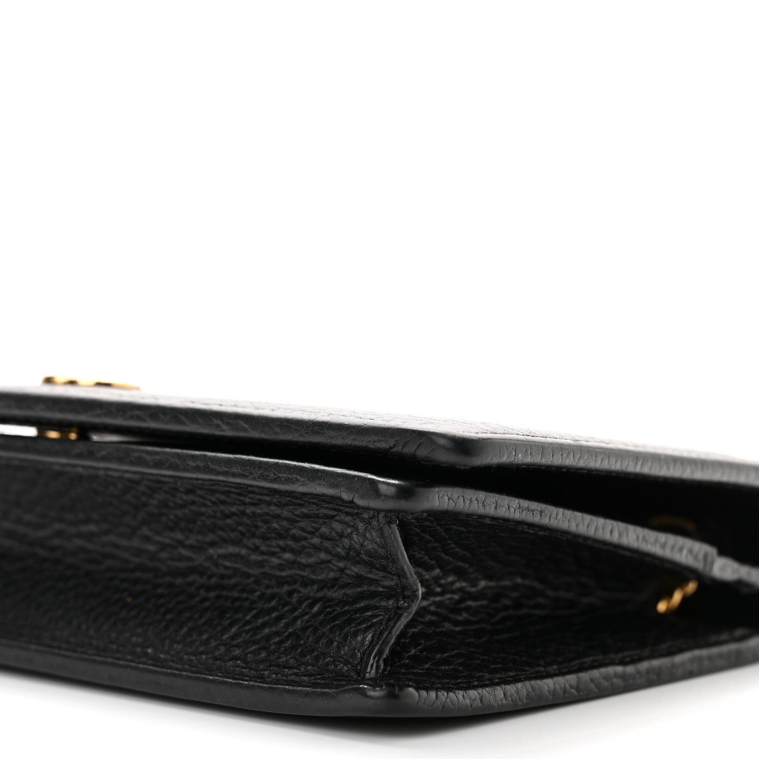 Gucci Calfskin Mini GG Marmont Chain Wallet Black 9 of 10