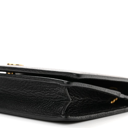 Gucci Calfskin Mini GG Marmont Chain Wallet Black 9 of 10