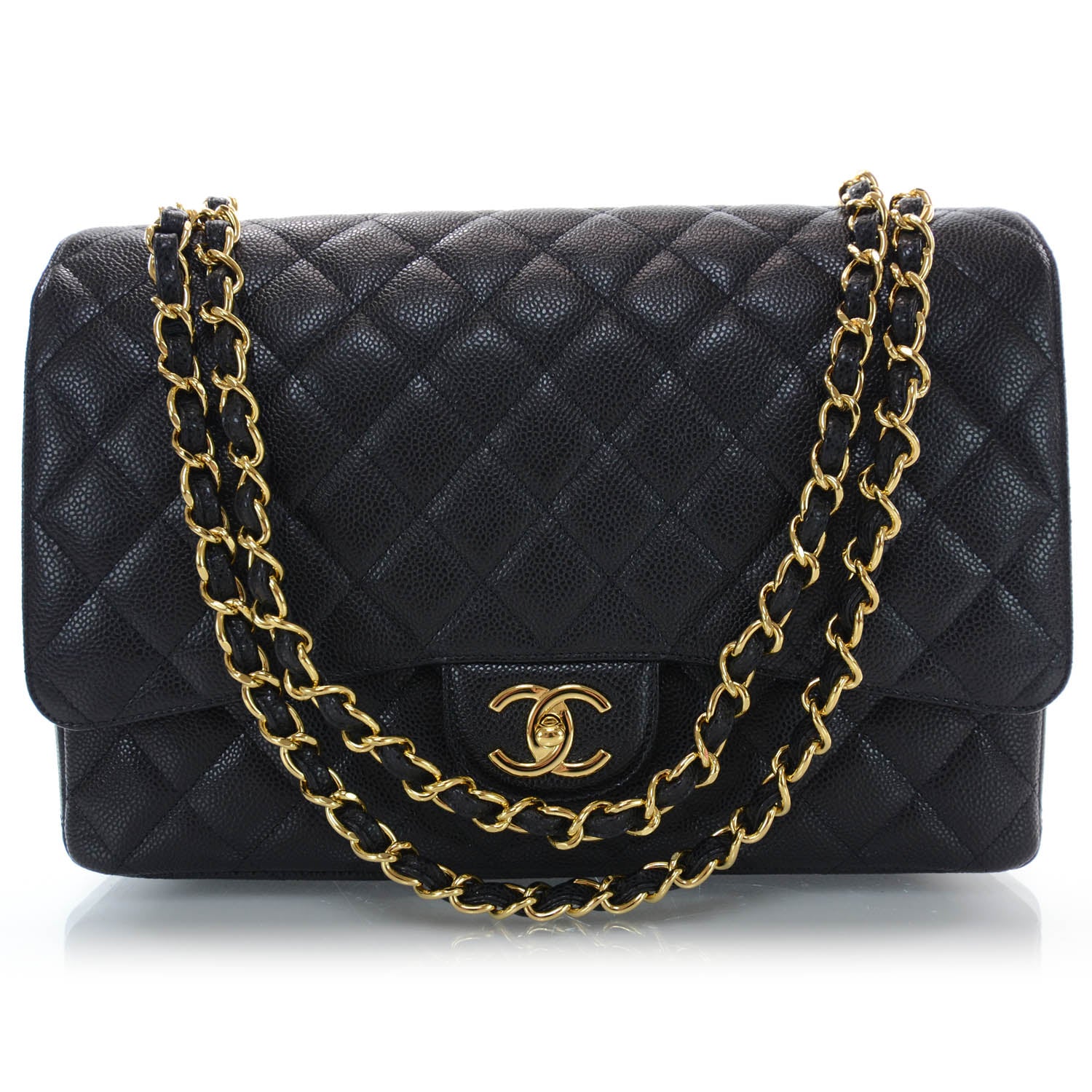 Chanel Caviar Quilted Maxi Double Flap Black 1 of 9