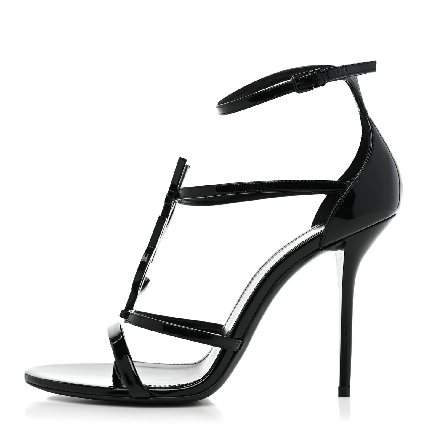 Patent Cassandra 100 Ankle Strap Sandals 38.5 Black
