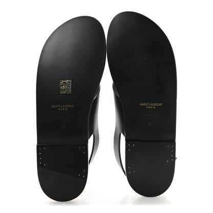 Saint Laurent Calfskin Mens Mojave Sandals 43 Black 6 of 9