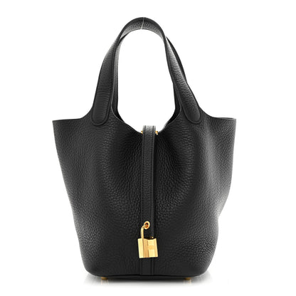 Hermes Taurillon Clemence Picotin Lock 18 PM Black 1 of 11