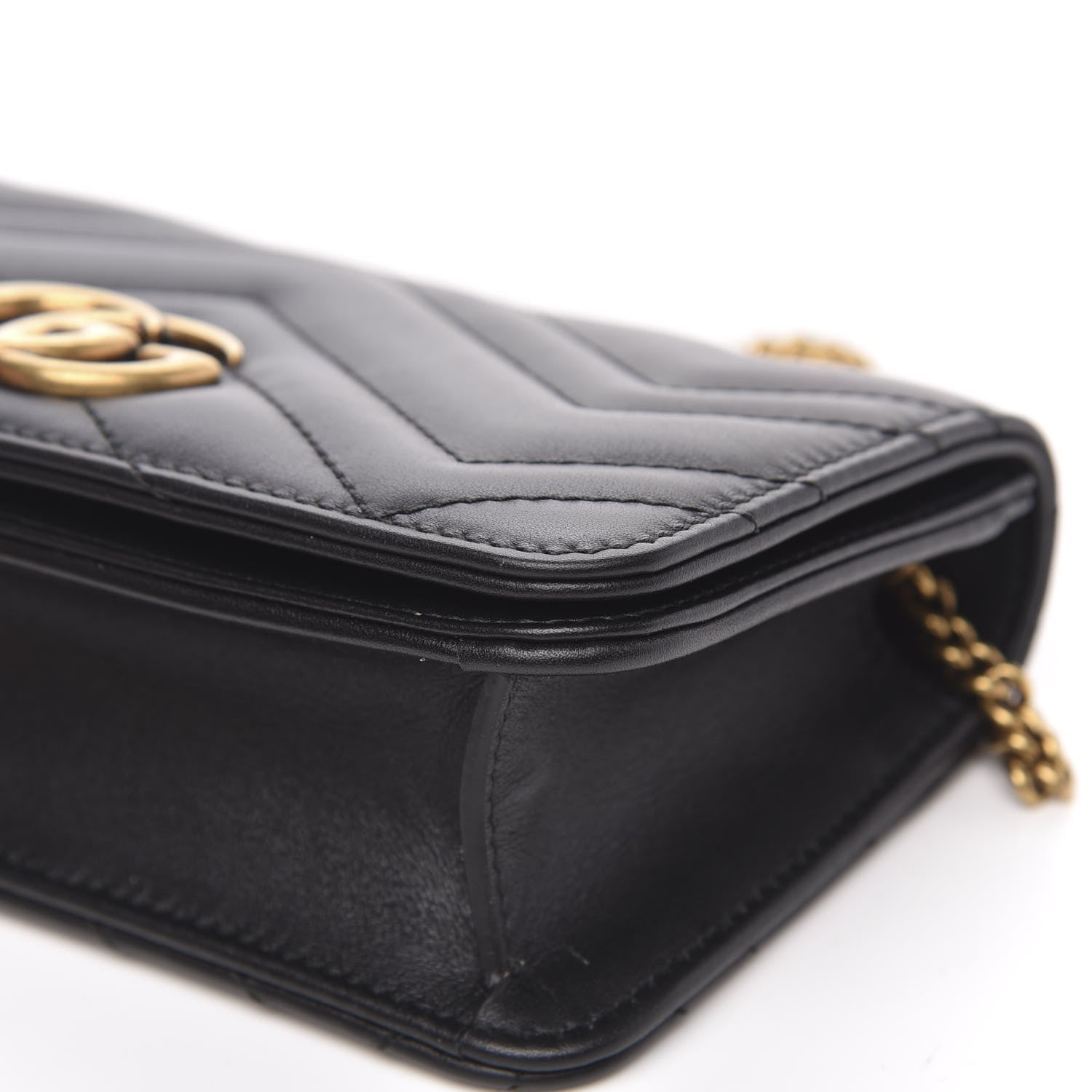 Gucci Calfskin Matelasse GG Marmont Mini Bag Black 12 of 13