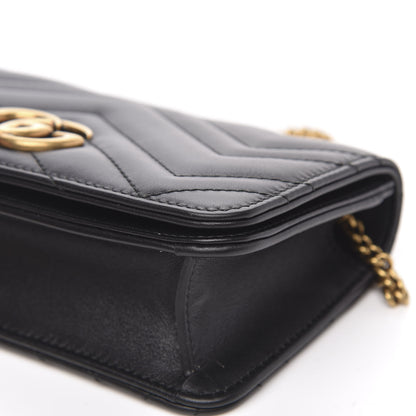 Gucci Calfskin Matelasse GG Marmont Mini Bag Black 12 of 13
