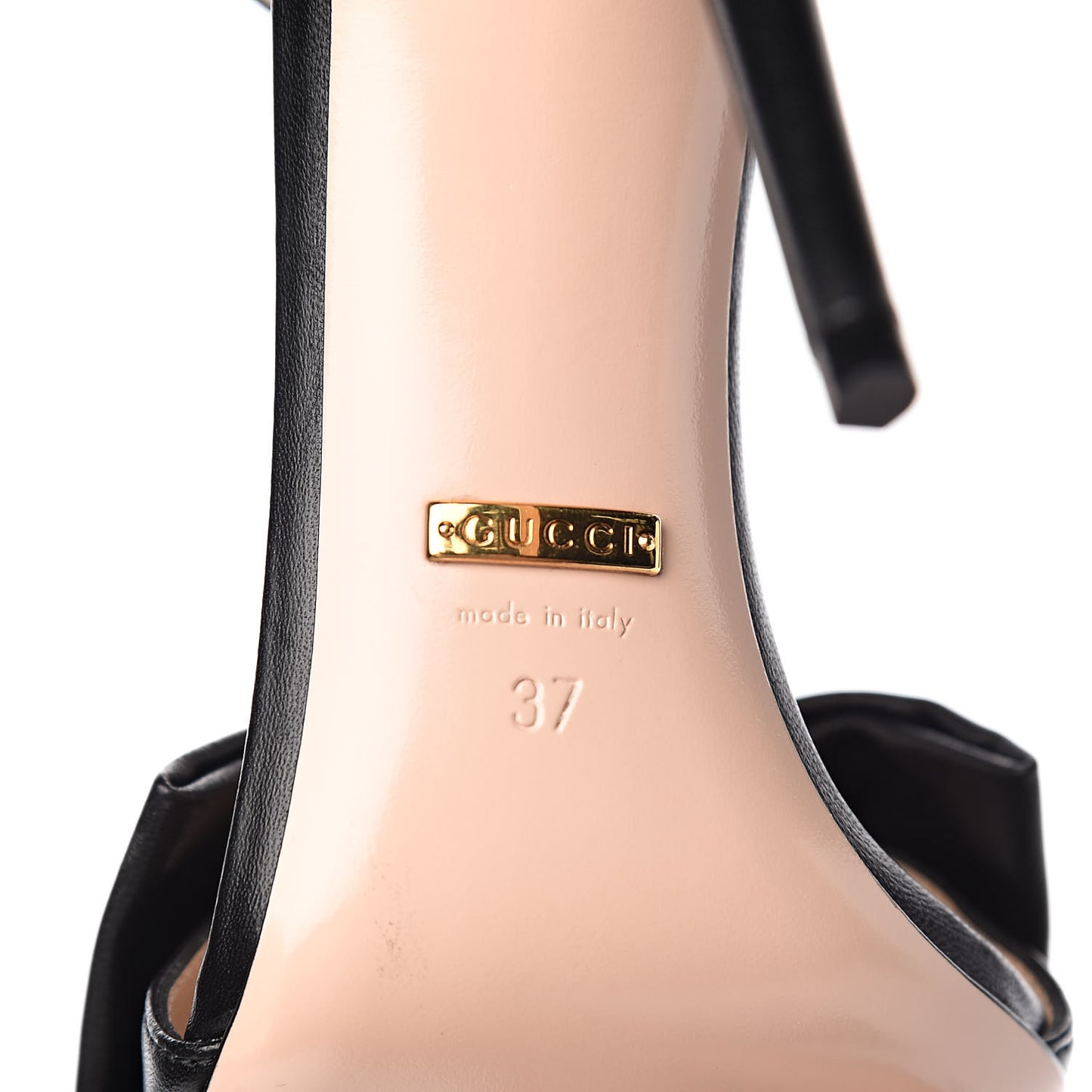 Nappa Ilse Pleated Bow Sandals 37 Black