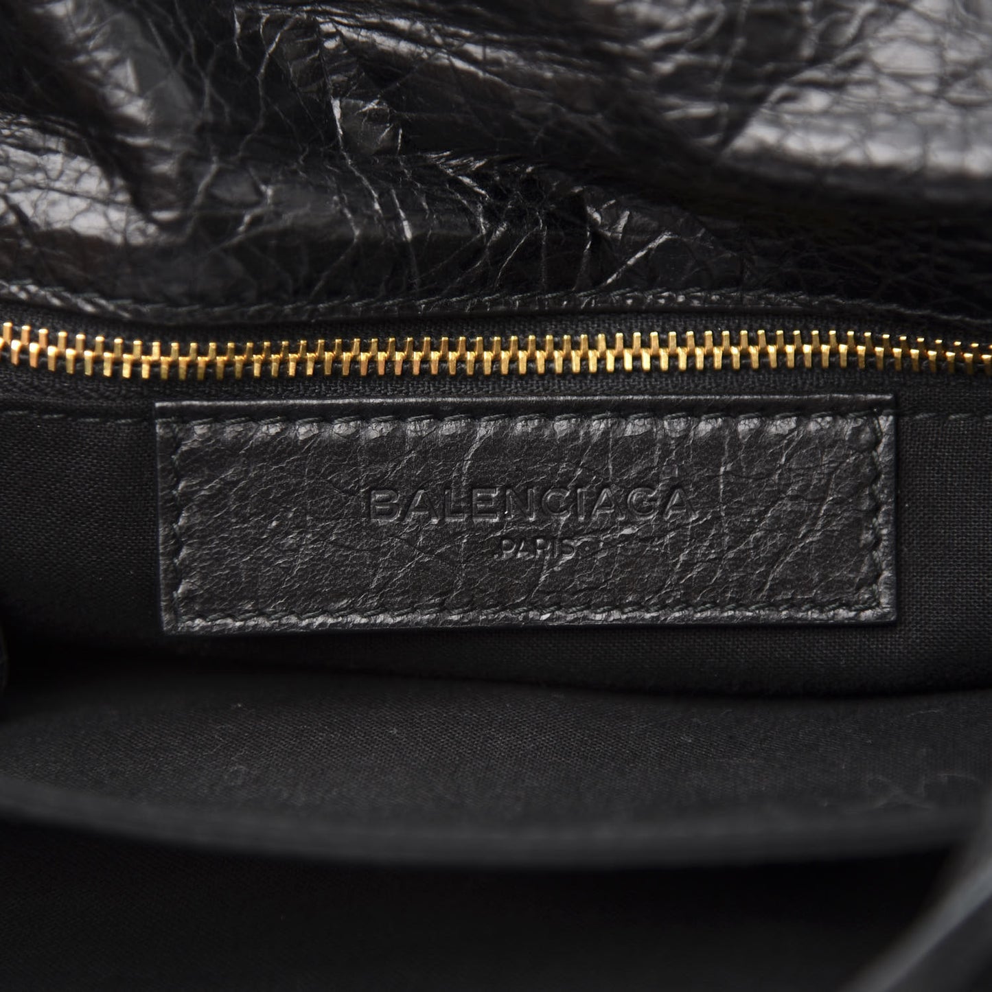 Agneau Giant 12 Gold Hardware Envelope Strap Clutch Black
