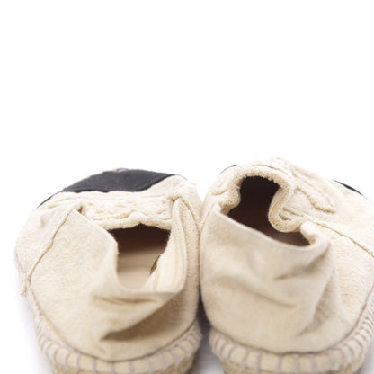 Chanel Linen CC Espadrilles 39 Beige Black 12 of 12