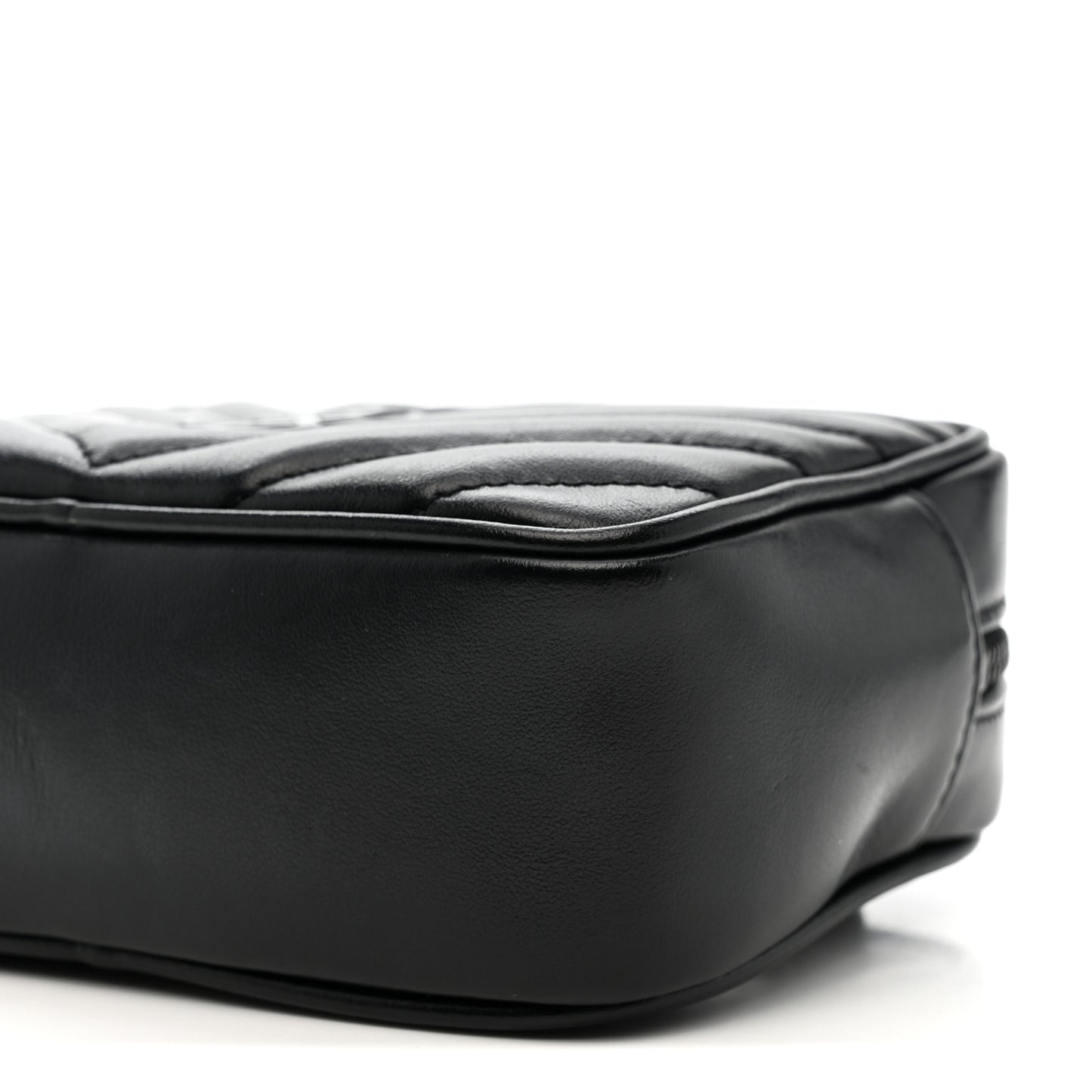 Calfskin Matelasse Monogram Lou Belt Bag Black