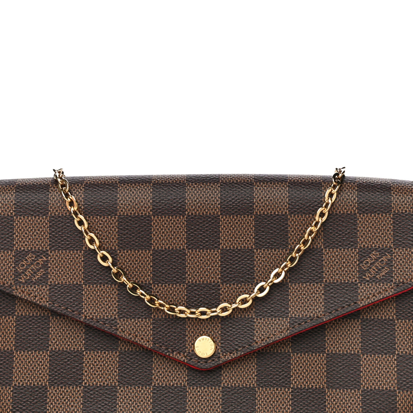 Damier Ebene Pochette Felicie Chain Wallet