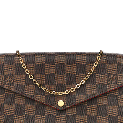 Louis Vuitton Damier Ebene Pochette Felicie Chain Wallet 9 of 13
