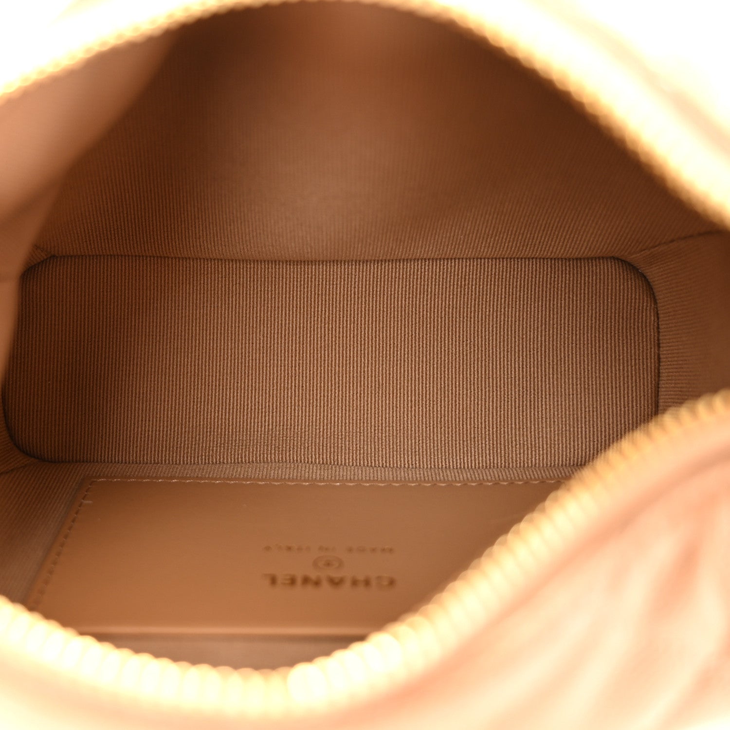Chanel Caviar Quilted Hobo Clutch With Chain Dark Beige 5 of 10