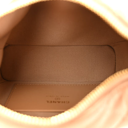Chanel Caviar Quilted Hobo Clutch With Chain Dark Beige 5 of 10